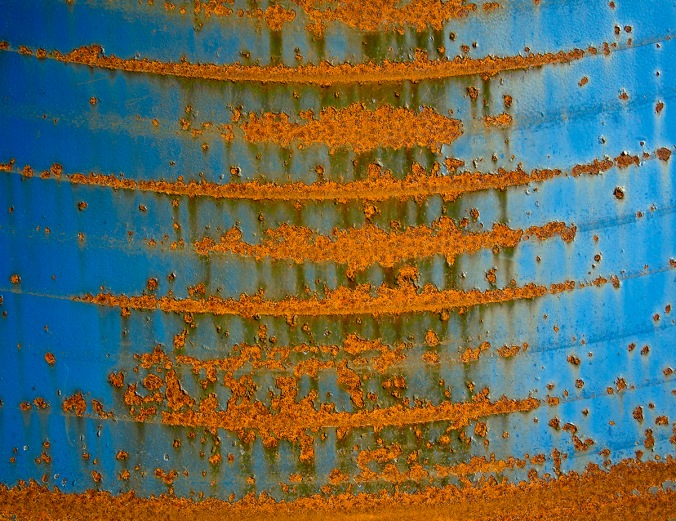 Spectacular Rust on a Dumpster in our Local Costco Parking Lot